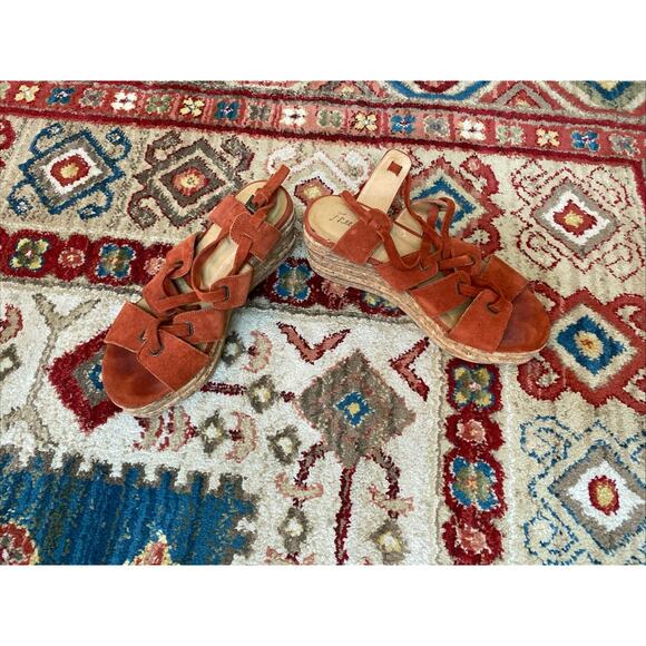 Vintage Free People US 8.5 9 EU 39 Leather Strappy Platform Sandals Cork Heels - Picture 12 of 12